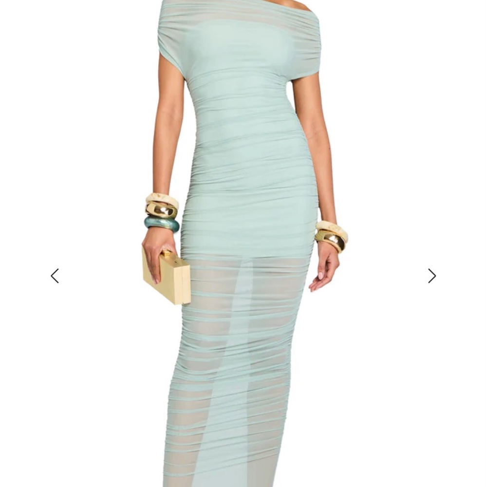SER.O.YA One Shoulder Light Blue Dress
